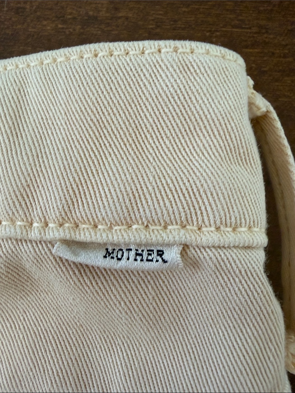 MOTHER The Pixie Swooner Roller Flood High-Rise Wide-Leg Jeans in Cream - Picture 13 of 14